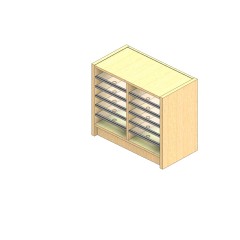 Standard Sized Open Back Sort Module - 2 Columns - 18" Sorting Height w/ 3" Riser