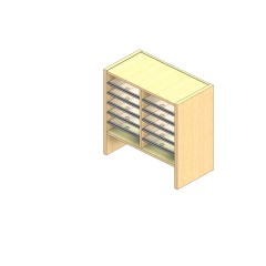 Standard Sized Open Back Sort Module - 2 Columns - 18" Sorting Height w/ 6" Riser