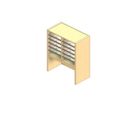 Standard Sized Open Back Sort Module - 2 Columns - 18" Sorting Height w/ 12" Riser