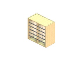 Standard Sized Open Back Sort Module - 2 Columns - 24" Sorting Height w/ No Riser