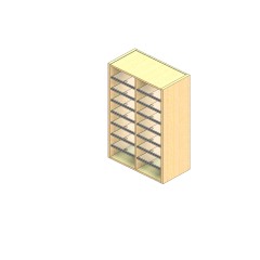Standard Sized Open Back Sort Module - 2 Columns - 36" Sorting Height w/ No Riser