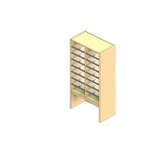 Standard Sized Open Back Sort Module - 2 Columns - 36" Sorting Height w/ 12" Riser