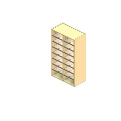 Standard Sized Open Back Sort Module - 2 Columns - 42" Sorting Height w/ No Riser