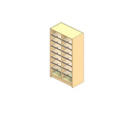 Standard Sized Open Back Sort Module - 2 Columns - 42" Sorting Height w/ 3" Riser
