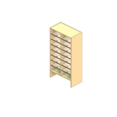 Standard Sized Open Back Sort Module - 2 Columns - 42" Sorting Height w/ 6" Riser