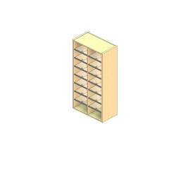 Standard Sized Plexi Back Sort Module - 2 Columns - 48" Sorting Height w/ No Riser