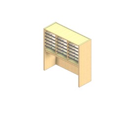 Standard Sized Open Back Sort Module - 3 Columns - 18" Sorting Height w/ 18" Riser