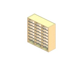Standard Sized Open Back Sort Module - 3 Columns - 36" Sorting Height w/ No Riser