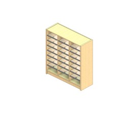 Standard Sized Open Back Sort Module - 3 Columns - 36" Sorting Height w/ 3" Riser