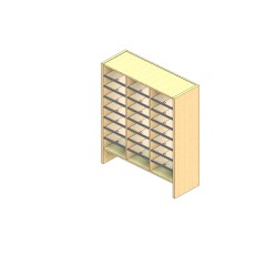 Standard Sized Open Back Sort Module - 3 Columns - 36" Sorting Height w/ 6" Riser