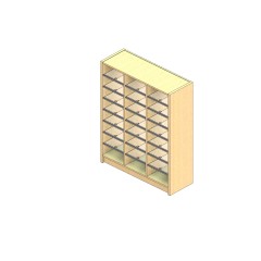 Standard Sized Plexi Back Sort Module - 3 Columns - 42" Sorting Height w/ 3" Riser