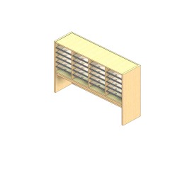 Standard Sized Open Back Sort Module - 4 Columns - 18" Sorting Height w/ 12" Riser