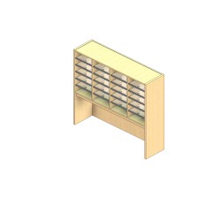 Standard Sized Open Back Sort Module - 4 Columns - 24" Sorting Height w/ 18" Riser