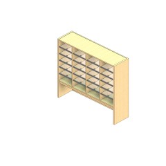 Standard Sized Open Back Sort Module - 4 Columns - 30" Sorting Height w/ 12" Riser