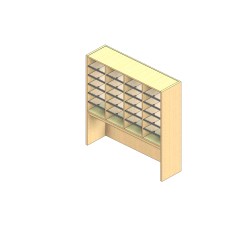 Standard Sized Plexi Back Sort Module - 4 Columns - 30" Sorting Height w/ 18" Riser
