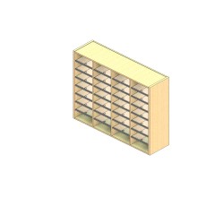 Standard Sized Open Back Sort Module - 4 Columns - 36" Sorting Height w/ No Riser