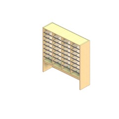 Standard Sized Open Back Sort Module - 4 Columns - 36" Sorting Height w/ 12" Riser