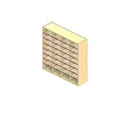 Standard Sized Plexi Back Sort Module - 4 Columns - 48" Sorting Height w/ No Riser