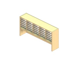 Standard Sized Open Back Sort Module - 5 Columns - 18" Sorting Height w/ 12" Riser