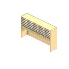 Standard Sized Plexi Back Sort Module - 5 Columns - 18" Sorting Height w/ 18" Riser