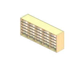 Standard Sized Plexi Back Sort Module - 5 Columns - 24" Sorting Height w/ No Riser