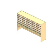 Standard Sized Open Back Sort Module - 5 Columns - 24" Sorting Height w/ 12" Riser