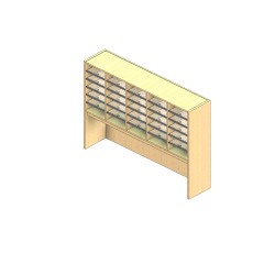 Standard Sized Plexi Back Sort Module - 5 Columns - 24" Sorting Height w/ 18" Riser