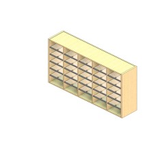 Standard Sized Plexi Back Sort Module - 5 Columns - 30" Sorting Height w/ No Riser