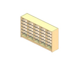 Standard Sized Open Back Sort Module - 5 Columns - 30" Sorting Height w/ 3" Riser