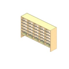 Standard Sized Open Back Sort Module - 5 Columns - 30" Sorting Height w/ 6" Riser