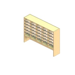 Standard Sized Plexi Back Sort Module - 5 Columns - 30" Sorting Height w/ 12" Riser
