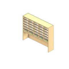 Standard Sized Open Back Sort Module - 5 Columns - 30" Sorting Height w/ 18" Riser