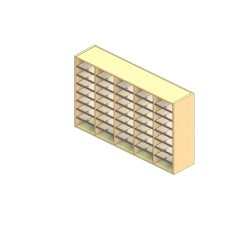 Standard Sized Open Back Sort Module - 5 Columns - 36" Sorting Height w/ No Riser