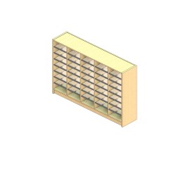 Standard Sized Open Back Sort Module - 5 Columns - 36" Sorting Height w/ 3" Riser