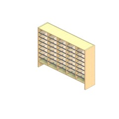 Standard Sized Plexi Back Sort Module - 5 Columns - 36" Sorting Height w/ 6" Riser