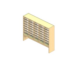 Standard Sized Open Back Sort Module - 5 Columns - 36" Sorting Height w/ 12" Riser