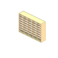 Standard Sized Open Back Sort Module - 5 Columns - 42" Sorting Height w/ No Riser