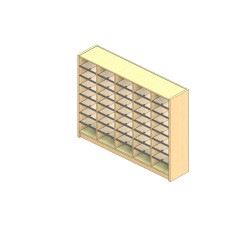 Standard Sized Open Back Sort Module - 5 Columns - 42" Sorting Height w/ 3" Riser