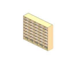 Standard Sized Open Back Sort Module - 5 Columns - 48" Sorting Height w/ No Riser