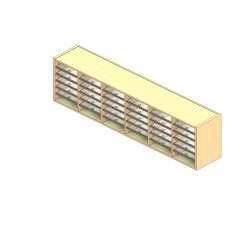 Standard Sized Open Back Sort Module - 6 Columns - 18" Sorting Height w/ No Riser