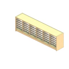 Standard Sized Plexi Back Sort Module - 6 Columns - 18" Sorting Height w/ 3" Riser