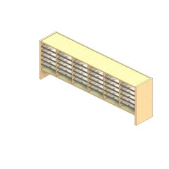 Standard Sized Closed Back Sort Module - 6 Columns - 18" Sorting Height w/ 6" Riser