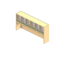 Standard Sized Open Back Sort Module - 6 Columns - 18" Sorting Height w/ 18" Riser