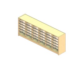 Standard Sized Open Back Sort Module - 6 Columns - 24" Sorting Height w/ 3" Riser