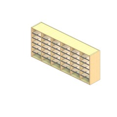 Standard Sized Open Back Sort Module - 6 Columns - 30" Sorting Height w/ No Riser