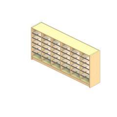 Standard Sized Plexi Back Sort Module - 6 Columns - 30" Sorting Height w/ 3" Riser
