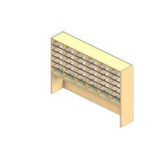 Standard Sized Open Back Sort Module - 6 Columns - 30" Sorting Height w/ 18" Riser