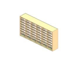 Standard Sized Open Back Sort Module - 6 Columns - 36" Sorting Height w/ No Riser