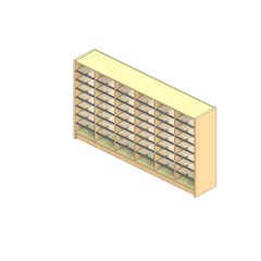Standard Sized Open Back Sort Module - 6 Columns - 36" Sorting Height w/ 3" Riser