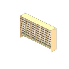 Standard Sized Plexi Back Sort Module - 6 Columns - 36" Sorting Height w/ 6" Riser